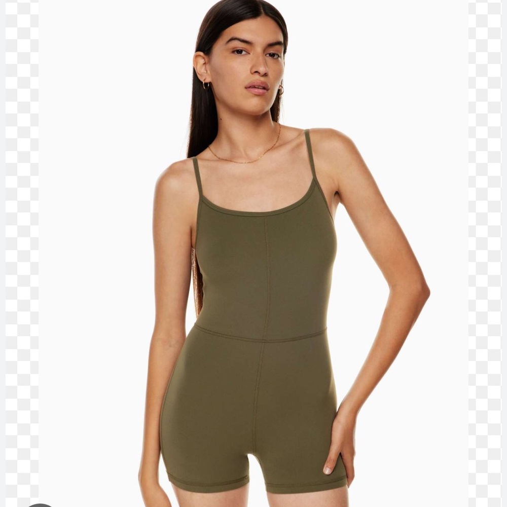 Wilfred Free Aritzia Bodysuit Romper Jumpsuit Olive Green